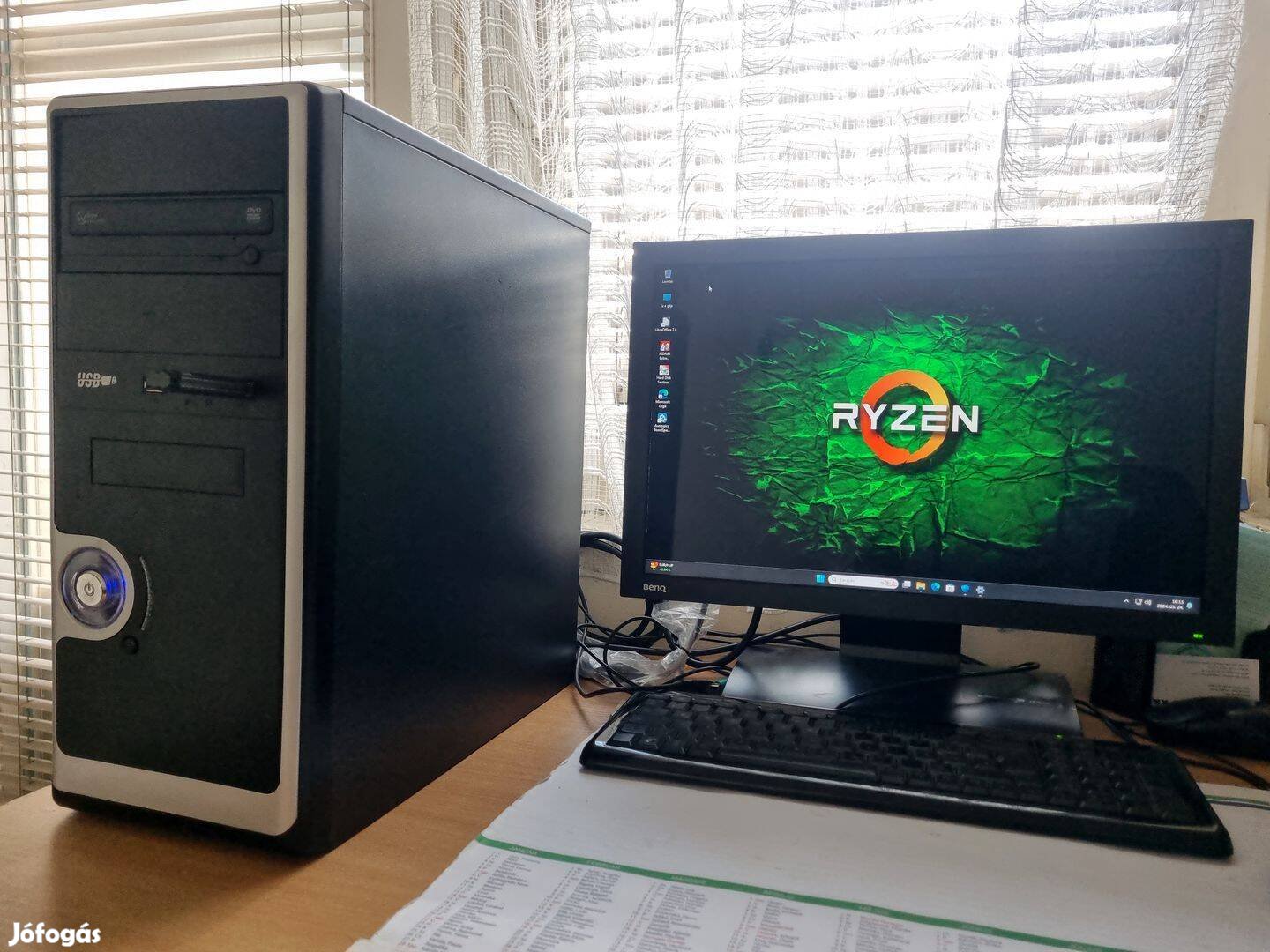 Gamer pc Ryzen5 [12x3,9Ghz/16GB/6GB/SSD/HDD/W11]